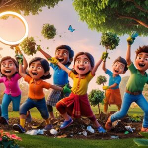 Leonardo_Phoenix_A_vibrant_and_exaggerated_3D_render_of_a_grou_0